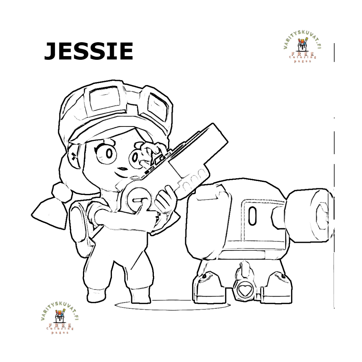 Brawl Stars Jessie värityskuva