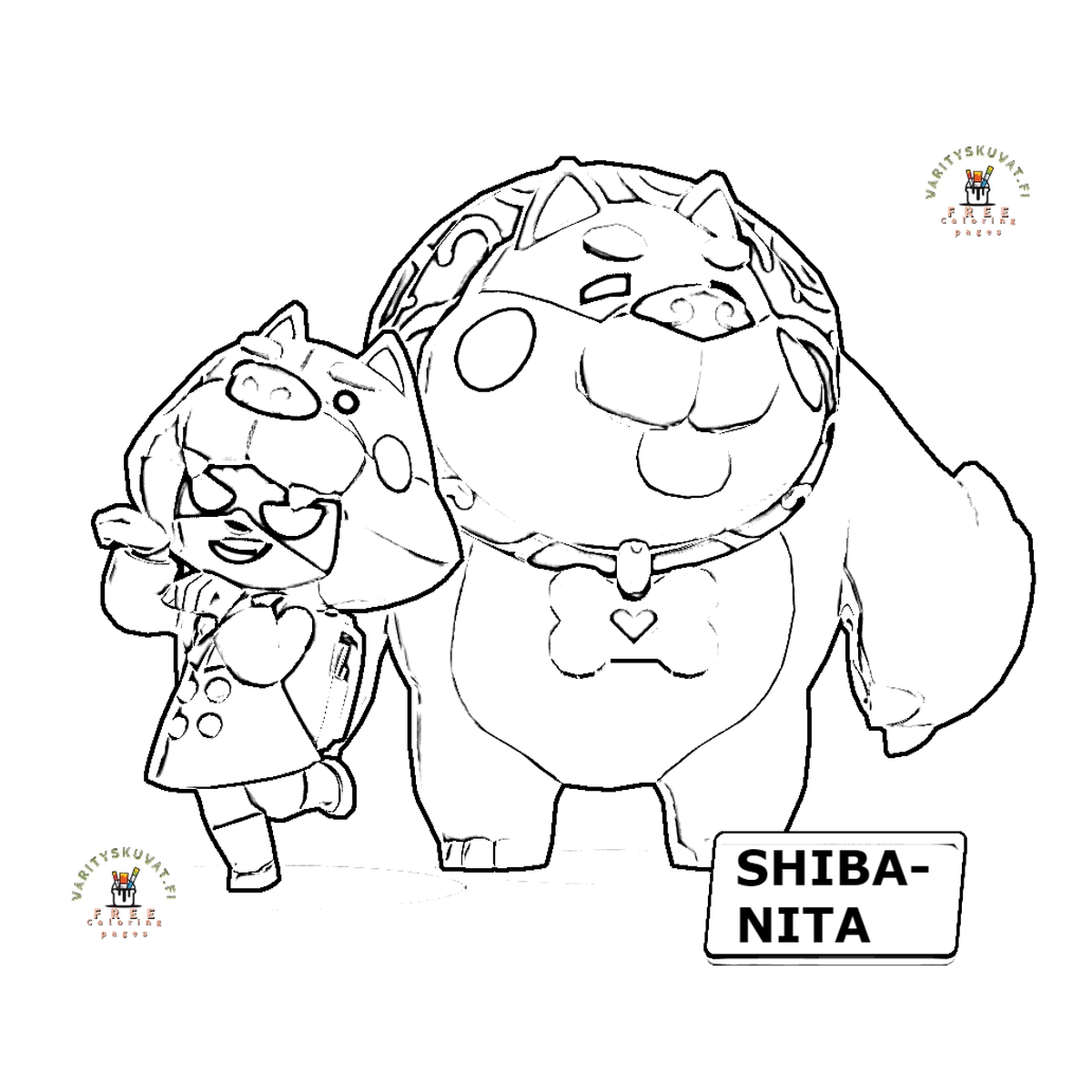Brawl Stars Shiba Nita värityskuva
