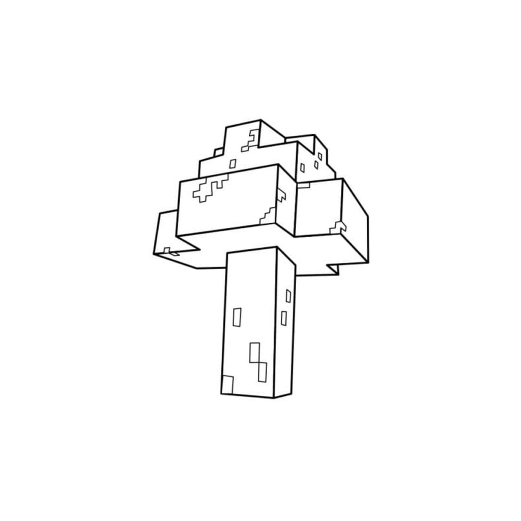 Minecraft puu värityskuva