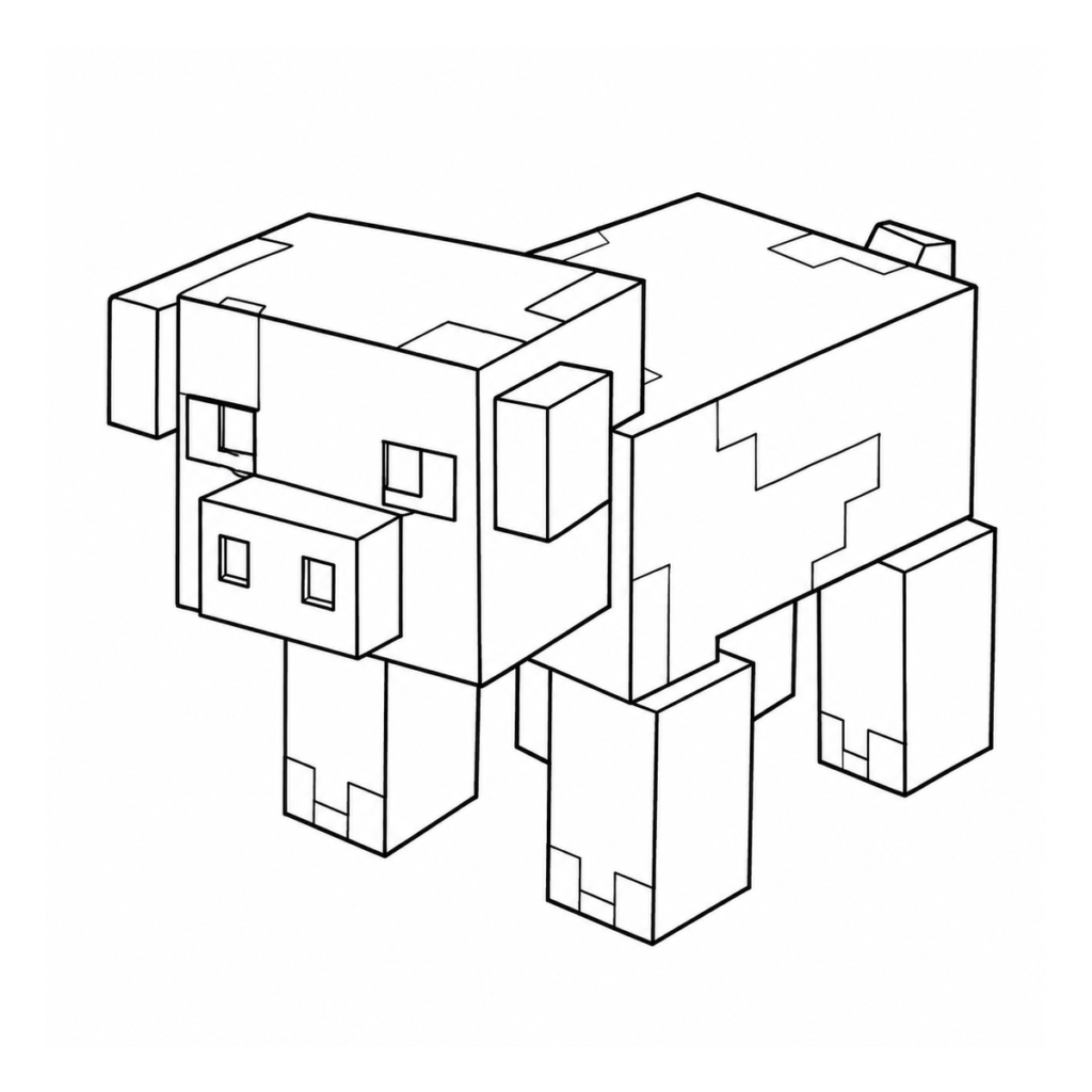 Minecraft sika värityskuva