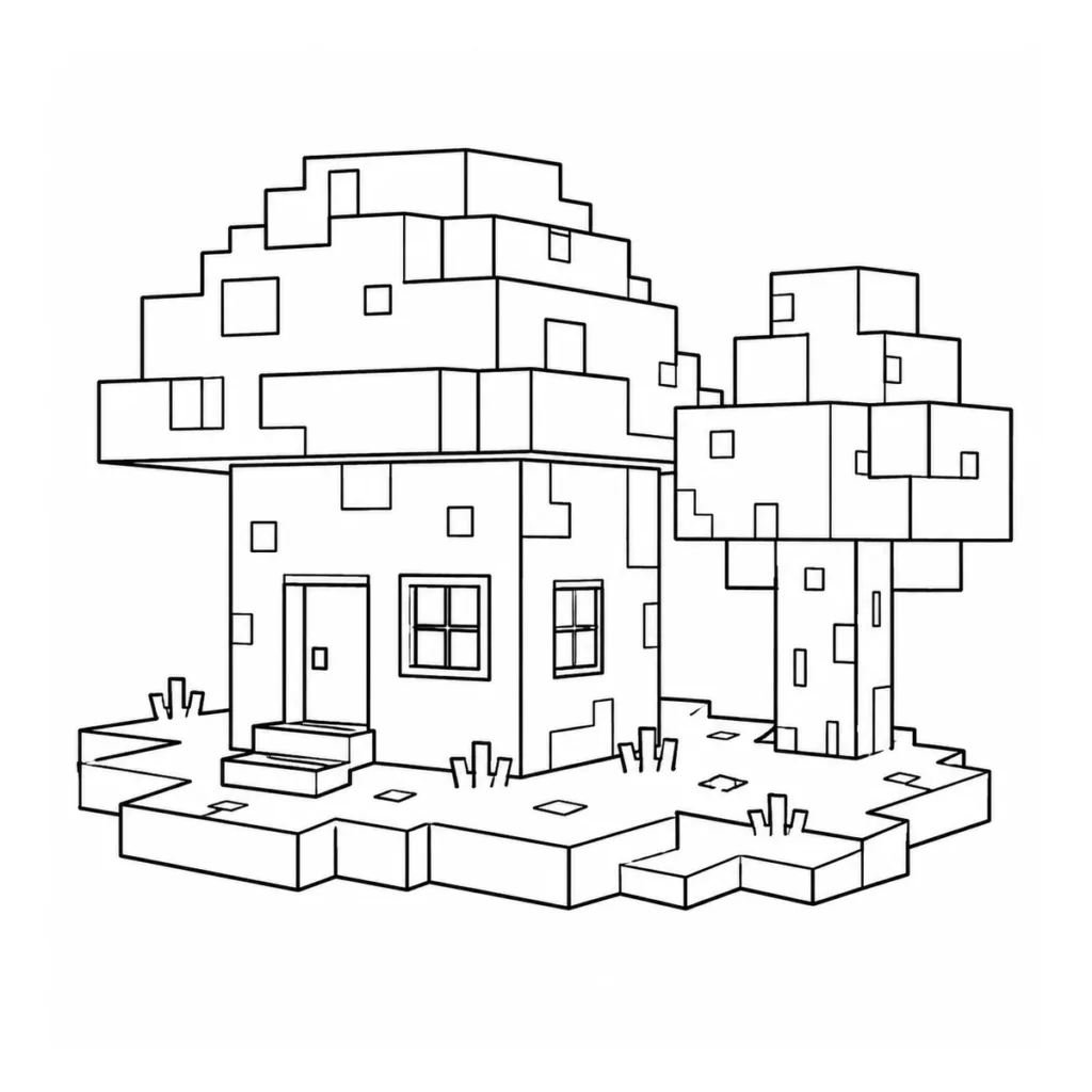 Minecraft värityskuvat lapsille