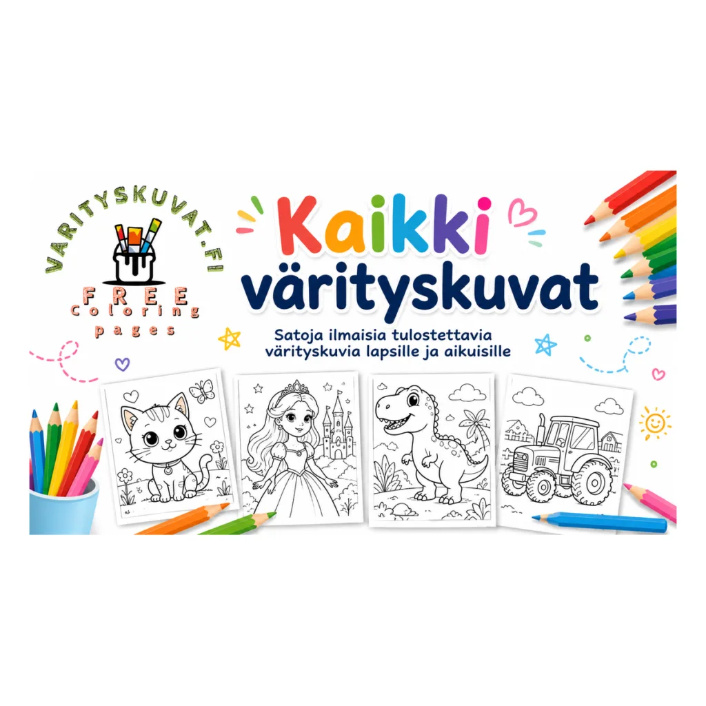 Kaikki värityskuvat lapsille tulostettavaksi