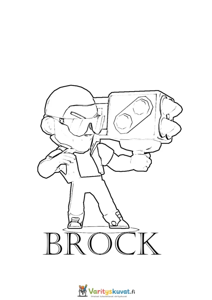 Brawl Stars Brock 2 värityskuva