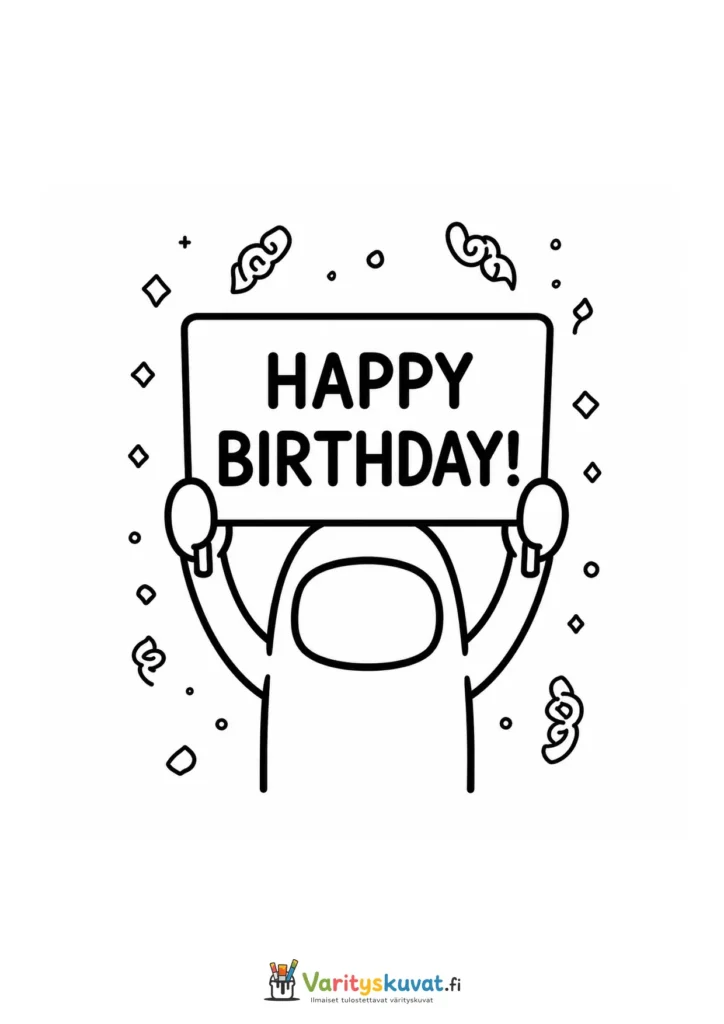 Among Us Happy Birthday -kyltti
