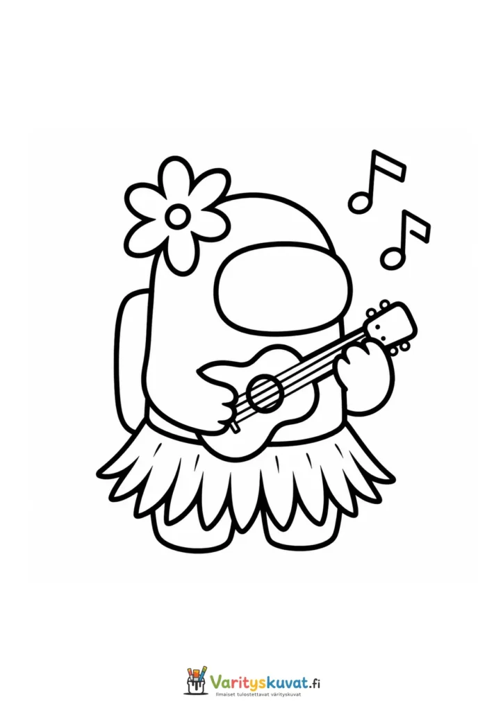 Among Us hulatanssija ukulelella