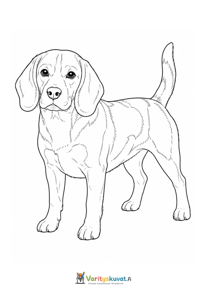Beagle värityskuva