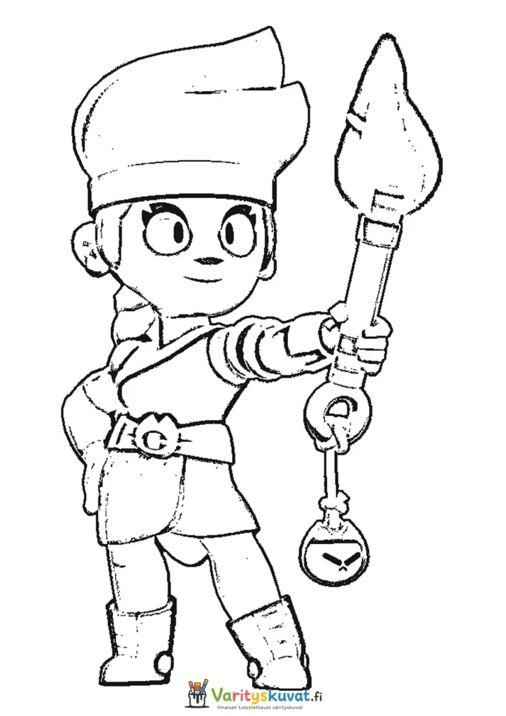 Brawl Stars Amber värityskuva