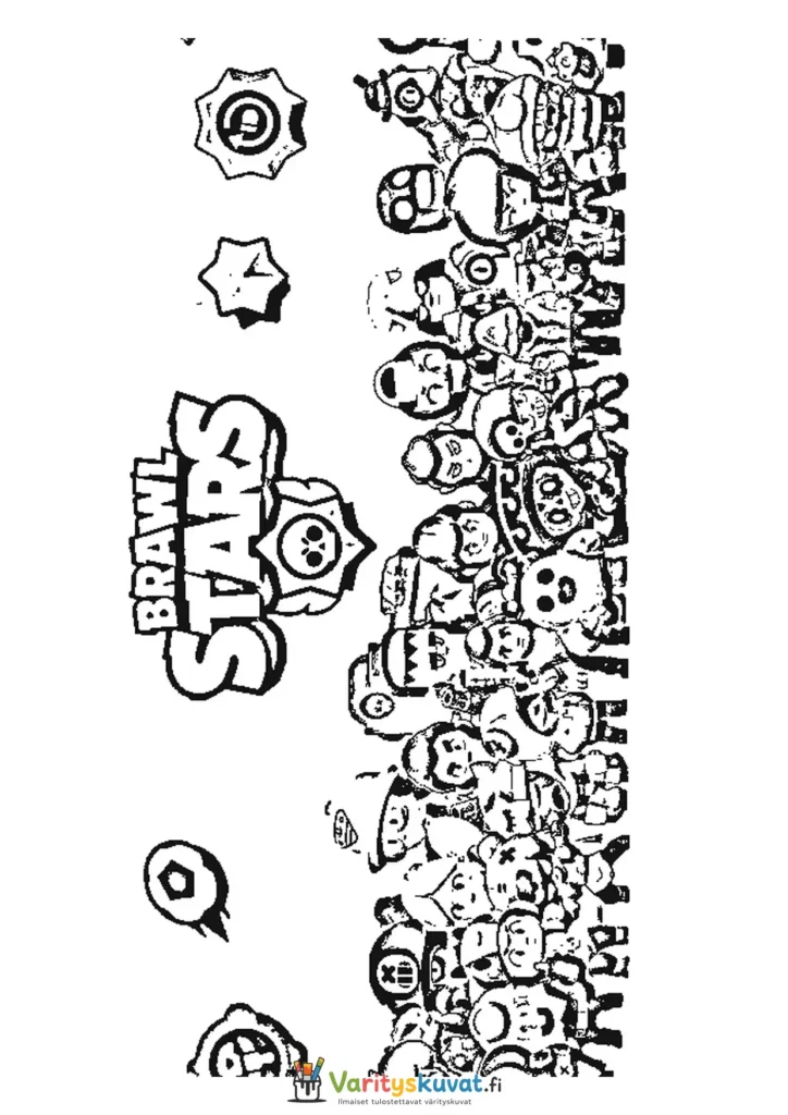 Brawl Stars -hahmobanneri värityskuva