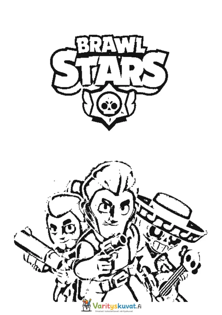 Brawl Stars -hahmojuliste värityskuva