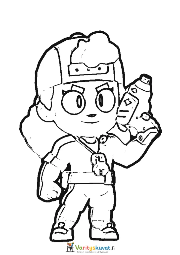 Brawl Stars Meg värityskuva