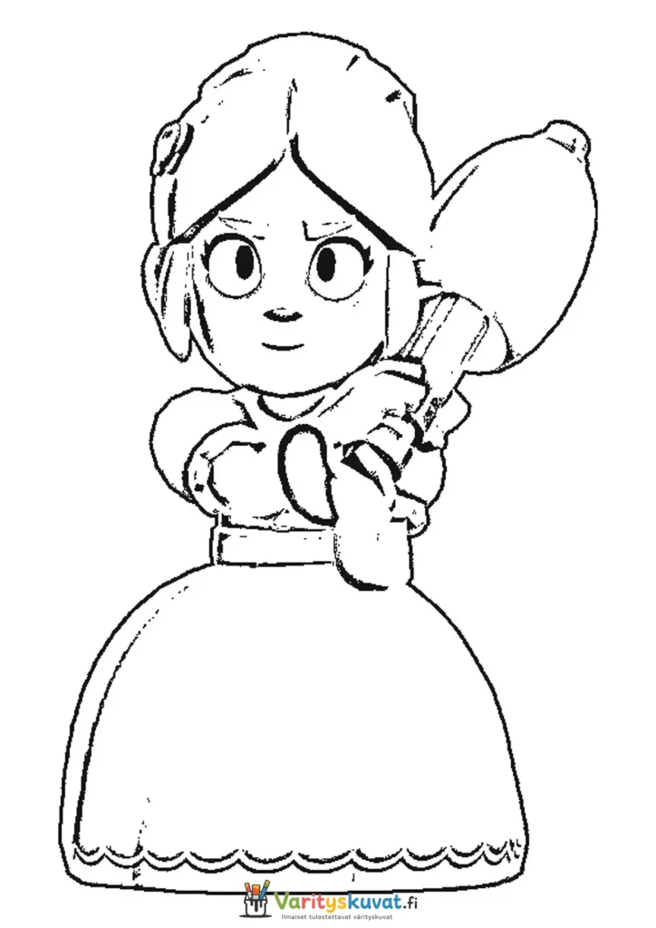 Brawl Stars Piper värityskuva