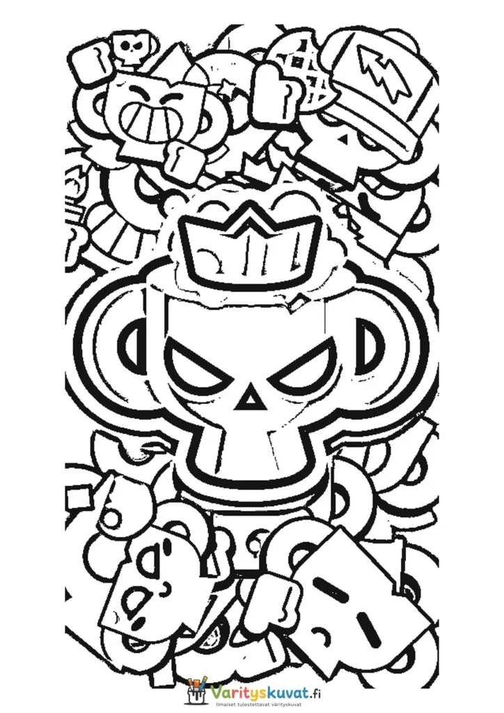Brawl Stars -tarrakollaasi värityskuva