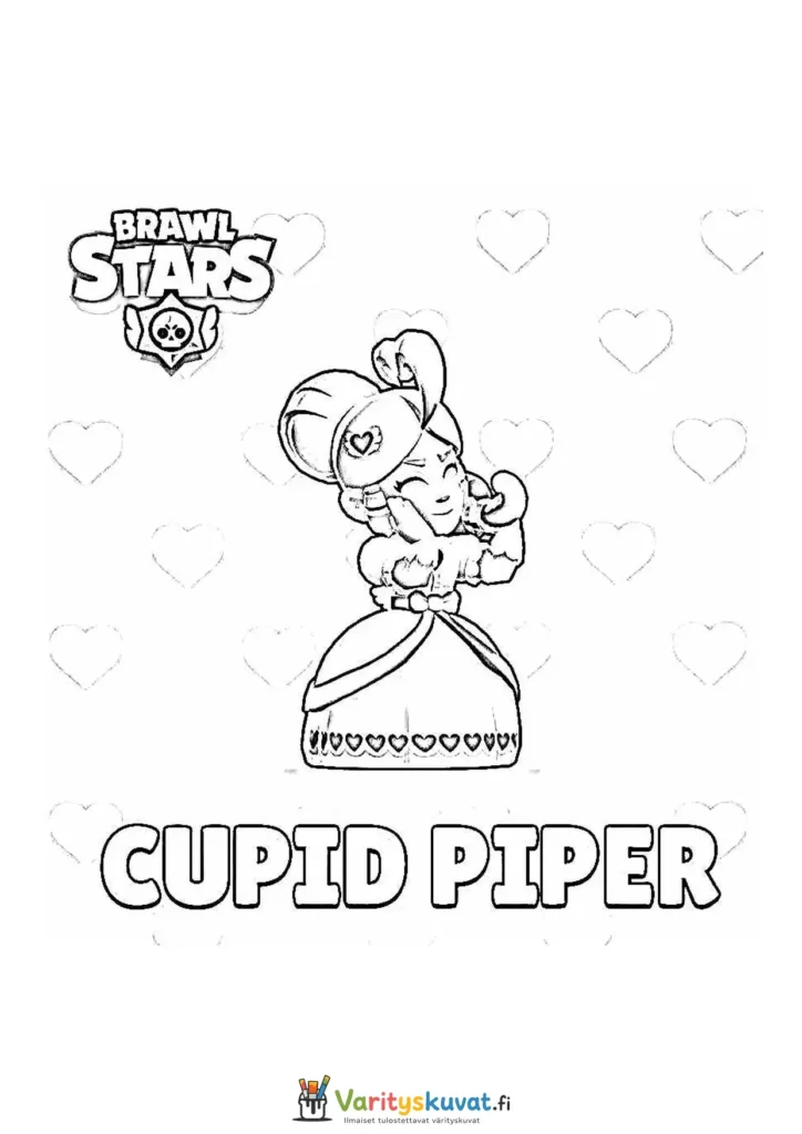 Brawl Stars Cupid Piper värityskuva