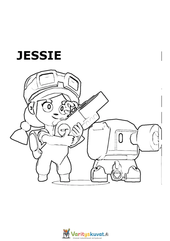Brawl Stars Jessie värityskuva