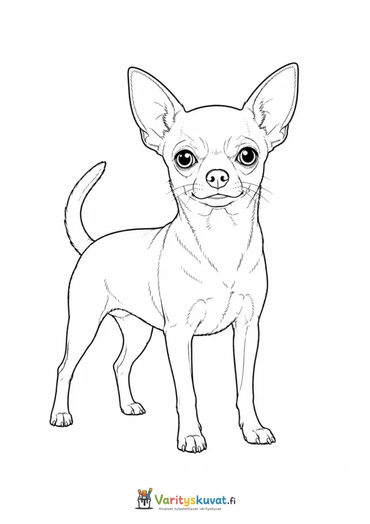 Chihuahua värityskuva