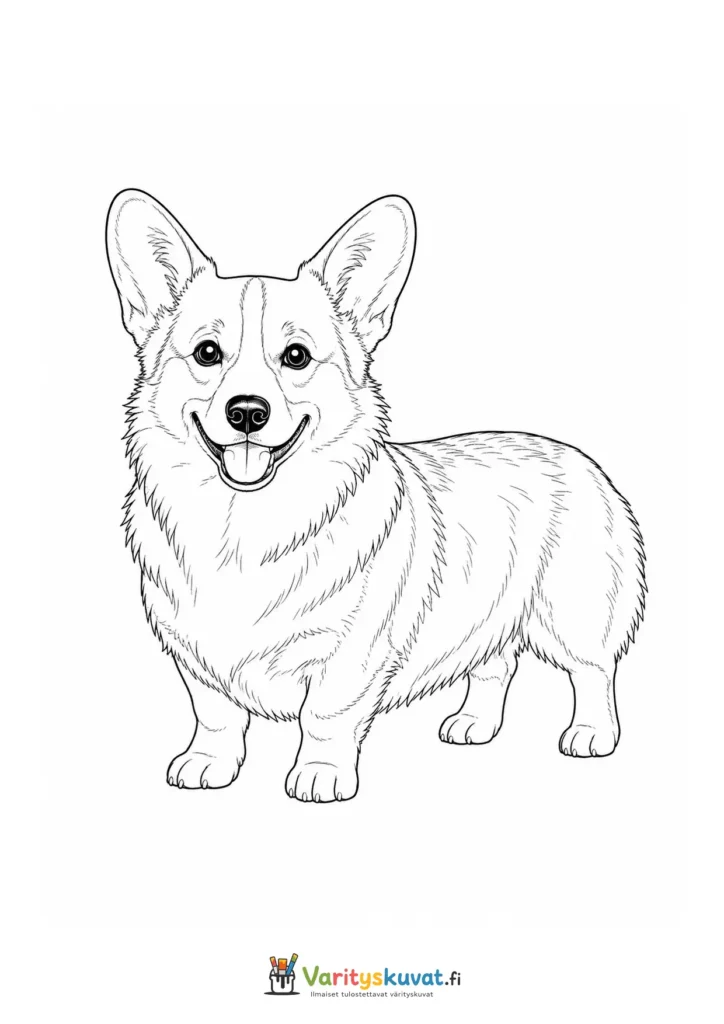 Corgi värityskuva