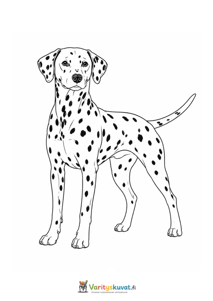 Dalmatialainen värityskuva