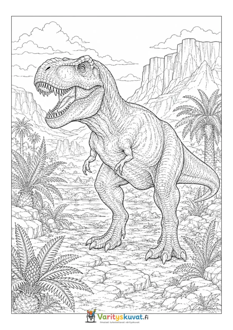 Dinosaurus värityskuvat