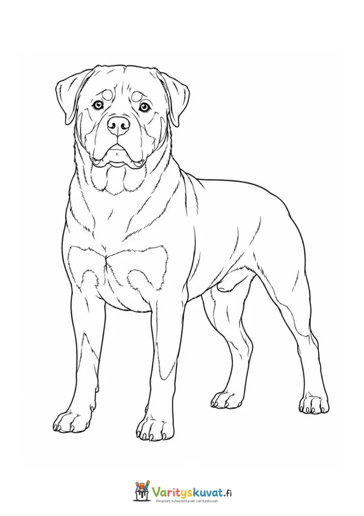 Rottweiler värityskuva