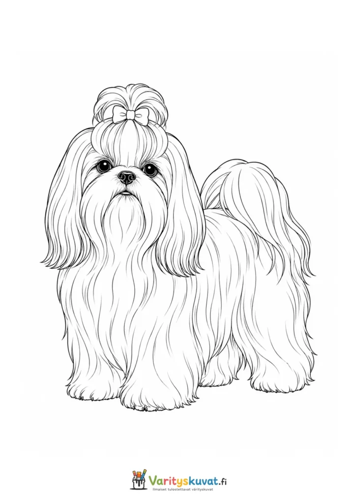 Shih tzu värityskuva